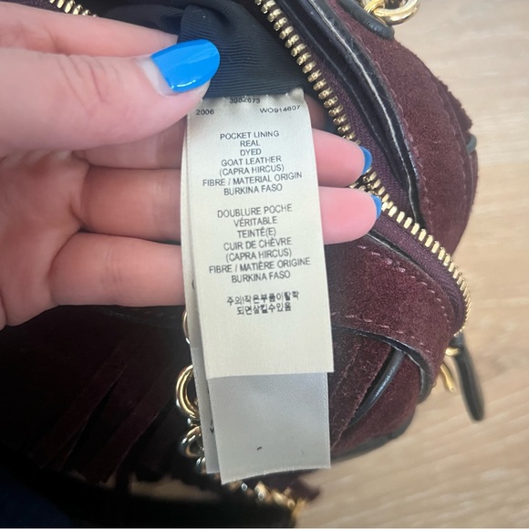 Vintage Burberry Prorsum Suede Fringe Alchester Shoulder Bag purple plum magenta - Picture 14 of 15